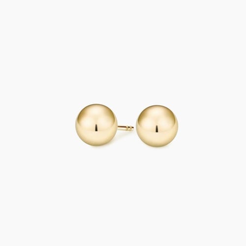 Ball Stud Earrings, High polish solid gold 5mm outlet round ball post, 14k solid gold stud sphere ball earrings is a great Cyber Monday Sale Gift