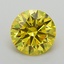1.08 Ct. Fancy Vivid Yellow Round Lab Grown Diamond