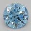 0.76 Ct. Fancy Vivid Blue Round Lab Grown Diamond