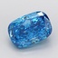 3.44 Ct. Fancy Vivid Blue Cushion Lab Grown Diamond