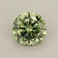 0.67 Ct. Fancy Vivid  Green Round Lab Grown Diamond