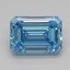 0.76 Ct. Fancy Vivid Blue Emerald Lab Grown Diamond