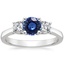 Platinum Petite Three Stone Trellis Diamond Ring (1/3 ct. tw.), smalltop view