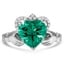 Custom Emerald Claddagh Ring with Diamond Accents