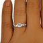 The Naya Ring, smallzoomed in top view on a hand