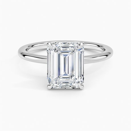 Platinum Hidden Heart Solitaire Ring