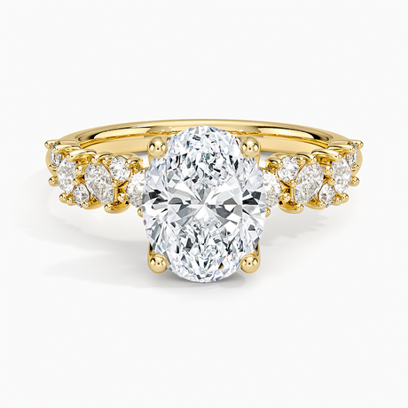 18K Yellow Gold Olivetta Diamond Ring