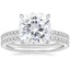 PT Moissanite Luxe Ballad Perfect Fit Diamond Bridal Set, smalltop view