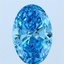 2.00 Ct. Fancy Vivid Blue Oval Lab Grown Diamond