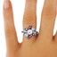 The Delanie Ring, smalltop view on a hand