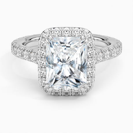 Luxe French Pavé Halo Ring