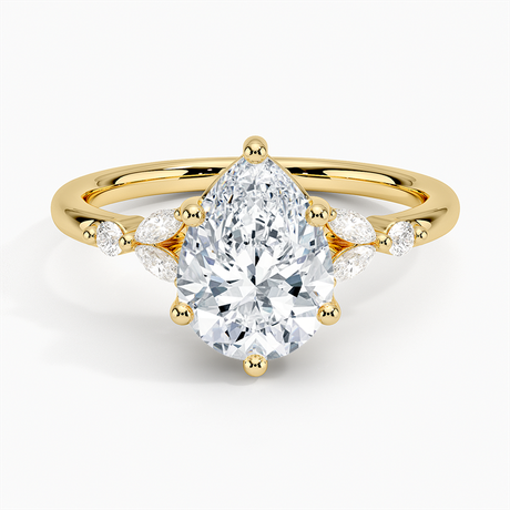 Vintage Floral Engagement Ring