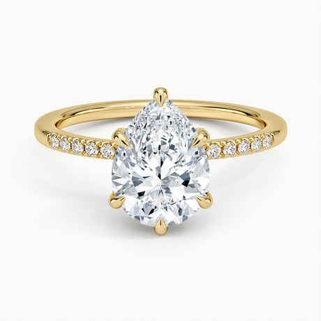 18K Yellow Gold Viviana One-Quarter Coverage Diamond Ring