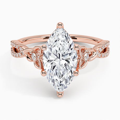 14K Rose Gold Luxe Celtic Love Knot Diamond Ring