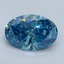 1.68 Ct. Fancy Vivid Malibu Blue Oval Lab Grown Diamond