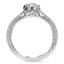 Antique Inspired Engraved Eight Prong Diamond Ring, smallside view