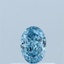 0.33 Ct. Fancy Vivid Blue Oval Lab Grown Diamond