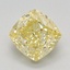 1.53 Ct. Fancy Intense Yellow Cushion Lab Grown Diamond