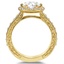 Luxe Halo Ring with Scrollwork, smallside view