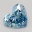 3.04 Ct. Fancy Vivid Blue Heart Lab Grown Diamond