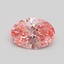 1.09 Ct. Fancy Vivid Pink Oval Lab Grown Diamond