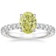18K White Gold Olympia Three-Quarter Coverage Diamond Ring, smalltop view