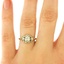 The Lisbeth Ring, smalltop view on a hand