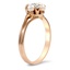 The Jolene Ring, smalltop view on a hand