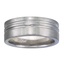 Custom Double Groove Band with Channel-set Diamond