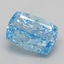 1.02 Ct. Fancy Vivid  Blue Cushion Lab Grown Diamond