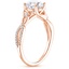 14K Rose Gold Luxe Celtic Love Knot Diamond Ring, smallside view