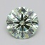 0.51 Ct. Fancy Intense  Green Round Lab Grown Diamond