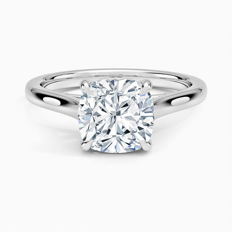 18K White Gold 2mm Provence Solitaire Ring