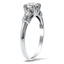 The Mittie Ring, smalltop view on a hand