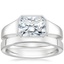 Platinum Haiden Ring with 2.5mm Soft Edge Quattro Wedding Ring