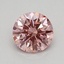 0.53 Ct. Fancy Vivid Pink Round Lab Grown Diamond