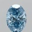 1.59 Ct. Fancy Vivid Blue Oval Lab Grown Diamond