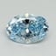2.01 Ct. Fancy Vivid Blue Oval Lab Grown Diamond
