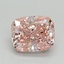 1.00 Ct. Fancy Vivid Pink Cushion Lab Grown Diamond