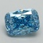 1.54 Ct. Fancy Vivid Blue Cushion Lab Grown Diamond