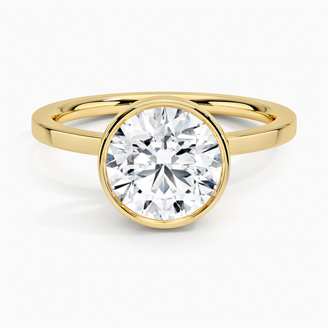 Raised Flush Set Bezel Ring