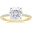 18K Yellow Gold Ballad Half Coverage Diamond Ring (1/8 ct. tw.), smalltop view
