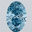 6.01 Ct. Fancy Vivid Blue Oval Lab Grown Diamond