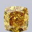 5.71 Ct. Fancy Vivid Yellow Cushion Lab Grown Diamond