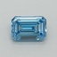 1.03 Ct. Fancy Vivid Malibu Blue Emerald Lab Grown Diamond