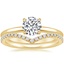 18K Yellow Gold Elodie Ring with Flair Diamond Ring (1/6 ct. tw.)