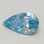 0.53 Ct. Fancy Intense Blue Pear Lab Grown Diamond