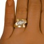 The Melva Ring, smallzoomed in top view on a hand