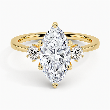 Six Prong Three Stone Diamond Ring