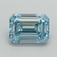 1.07 Ct. Fancy Intense Blue Emerald Lab Grown Diamond